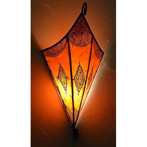 Henna Lamps & Sconces Moroccan Handmade Goat Leather Sconce Cover
