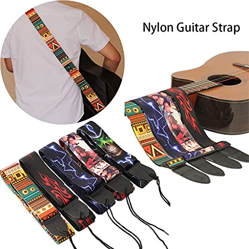 Guitar Strap Acoustic Electric Guitar Bass Multi-Color Guitar Belt Adjustable Colorful Printing Nylon Straps (Color : E… - Les Beatles, Paul McCartney, John Lennon, RIngo Starr, George Harrison Guitar Strap Acoustic Electric Guitar Bass Multi-Color Guitar Belt Adjustable Colorful Printing Nylon Straps (Color : E… – Image 6
