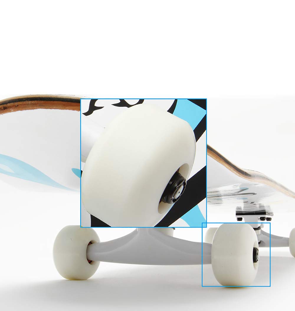 Maple Wood Decks Skateboard, 30 * 8in 95A Alta Velocidad PU Rueda +Mute ABEC-7 Rodamientos, para Principiantes y Profesionales,Carga 330 LB
