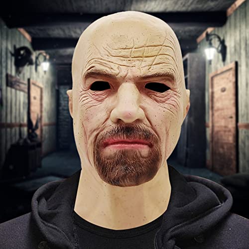 Skrämmande Gammal Man Ansiktsskydd för Cosplay - Gimocool