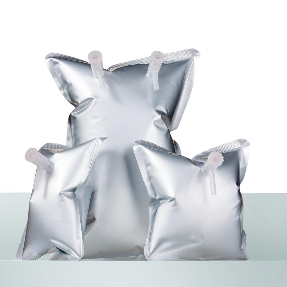 Aluminum Foil Sampling Bags, dual valve option, 10pcs