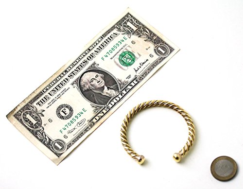 Lynnaround Bronze Norse Viking Spiral Twisted Cable Bangle Cuff Bracelet Arm Ring Jewelry (6 Inches) #TOP4