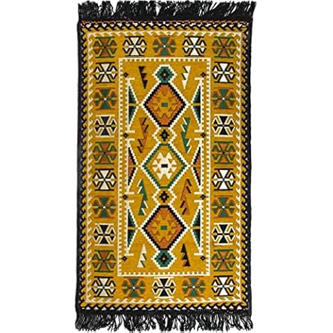 Tapis Kilim Aztèque Bleu Cover