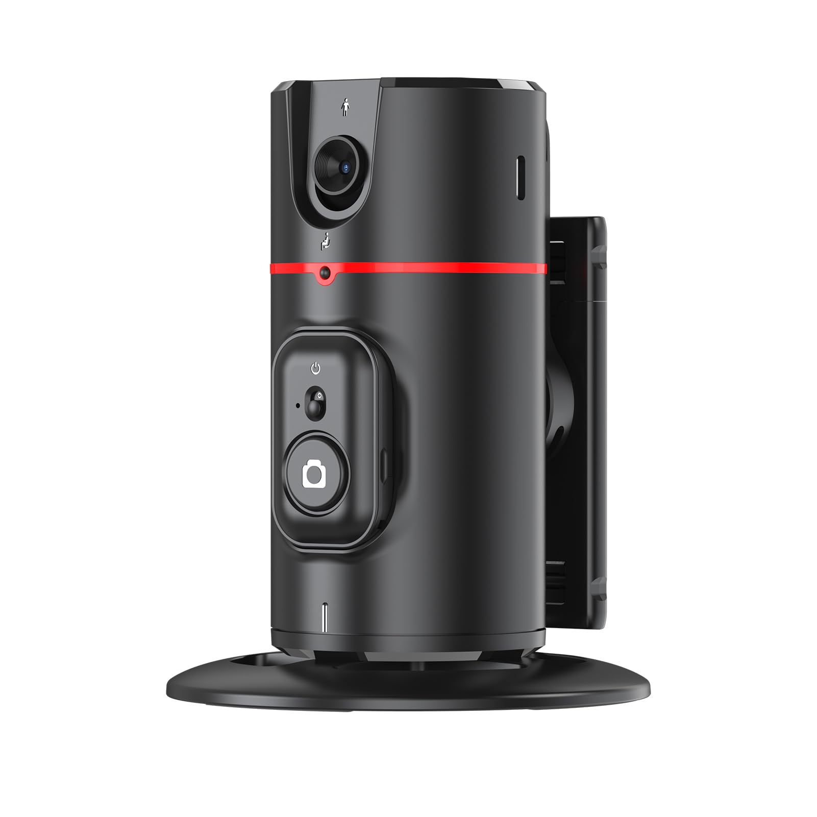 Andoer Trípode de seguimiento facial de coche, soporte para teléfono móvil inteligente con seguimiento de movimiento, rotación de 360°, clip para teléfono, tornillo de 1/4 pulgadas para vlog