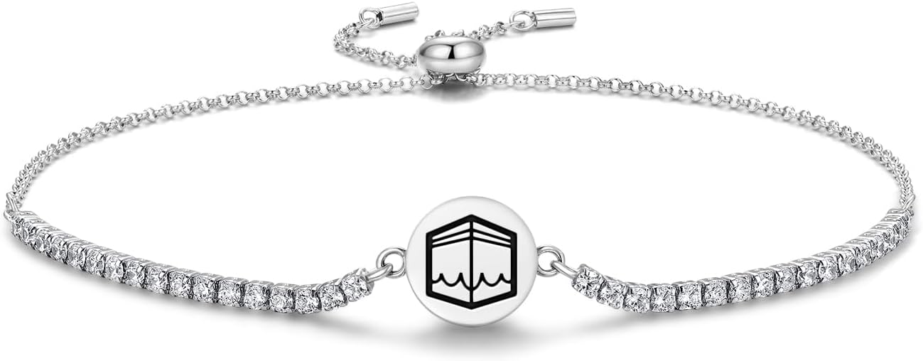 Ramadan Islam 925 Sterling Silver Bracelet Adjustable Slider Bracelet for Women Symbol of Luck and Renewal Birthday Gift