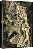 Nude Descending a Staircase No. 2 by Marcel Duchamp - Canvas Print Wall Art Famous Painting Reproduction - 24