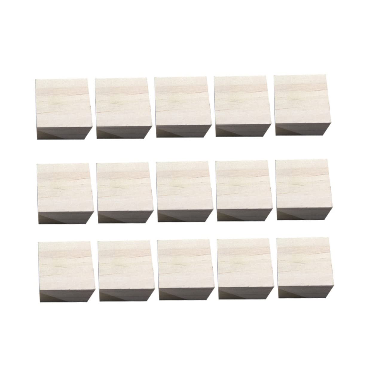 Cubo de Madera sin Acabado de 5cm, 15 Piezas, Bloques DIY