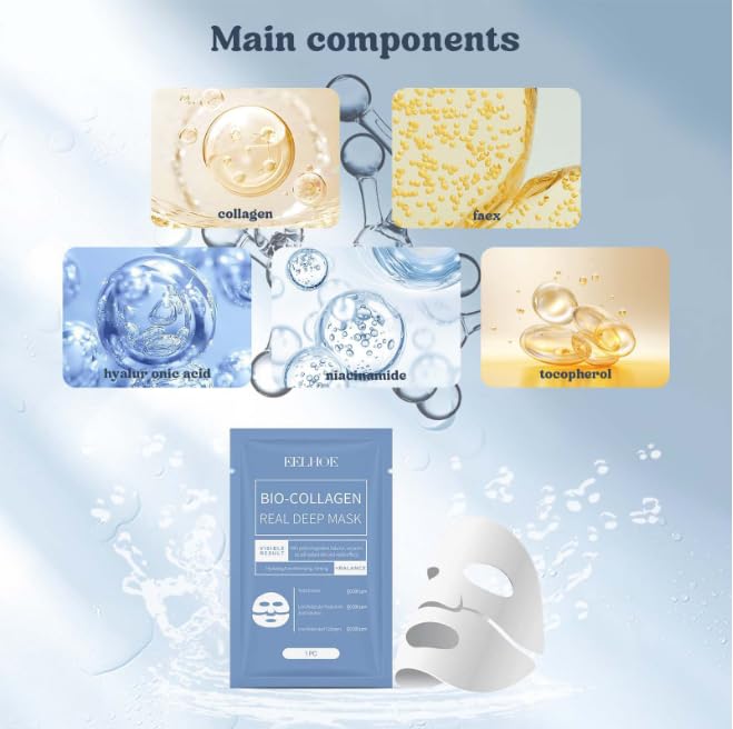 Biodance Collagen Mask,Collagen Face Masks Bio-collagen Deep Hydrating Mask,Bio Collagen Real Deep Face Mask For Improving Firming,Moistur,Elasticity,Wrinkle(4Pcs) - Image 6