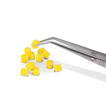 Practicon 7105712 Firm Compo-Dots, Yellow (Pack of 100)