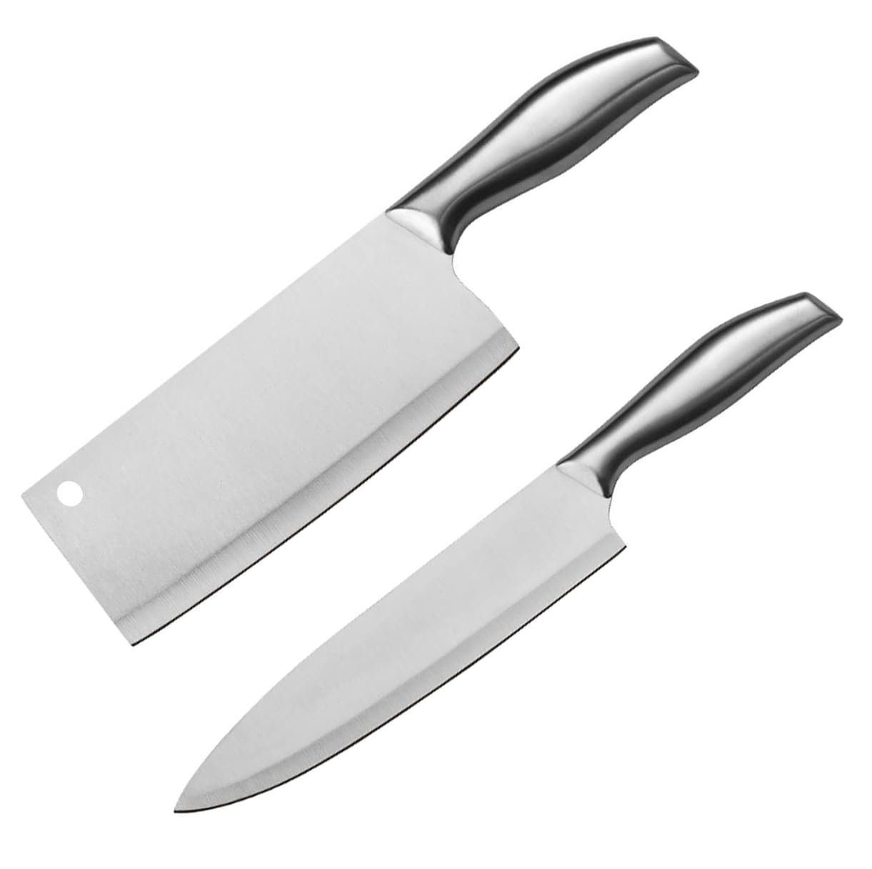 Pepplo Carbon Steel Knife Set - Damascus Kitchen Knives, Cooking Knife Set (Pack of 2)