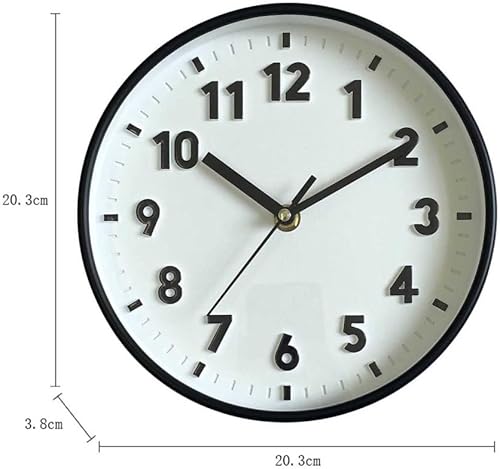 Miniatura 3 de PHILISENMALL Reloj de pared redondo simple y moderno, color caramelo, operación silenciosa, relojes para el hogar, ornamento que no hace tictac,