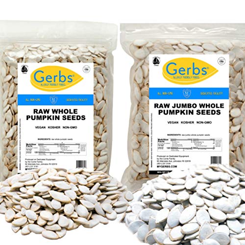 Gerbs Raw Whole Pumpkin Seed Gift Set, Top 14 Food Allergen Free, Non Gmo, Vegan, Keto, Paleo Friendly #TOP20