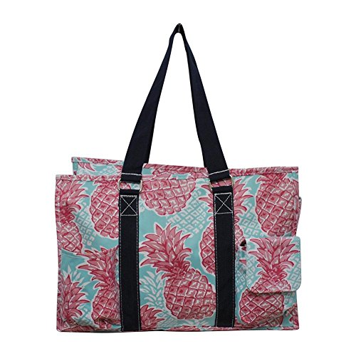 NGIL All Purpose Organizer Medium Utility Tote Bag 2018 Spring Collection (Southern Summer Pineapple Navy) - Thumbnail 3