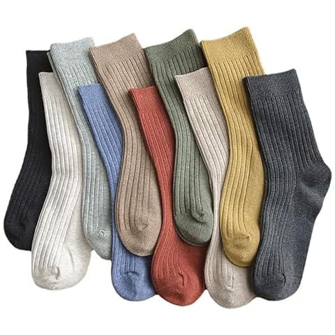 YYaaloa Womens Above Ankle Crew Socks Casual Cotton Socks Cute Fun Novelty Girl Thin Dress Socks (Cotton, Style C 10pairs) Cover