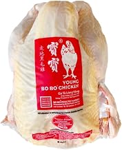 [Pack of 3] Whole Young Chicken – 3.6–4.2 lbs Each | Traditional Buddhist-Style with Head & Feet | Free-Range, Slow-Grown Breed | USDA-Inspected | Ships Frozen with Insulated Packaging & Ice Packs 走地黑毛鸡