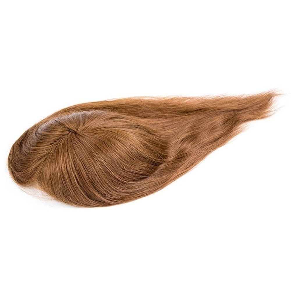 Men's Toupee Sistema di capelli umani indiani lunghi in pizzo svizzero con pelle PU intorno al toupet for uomo(14 inches)