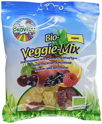 Ökovital Bio-Fruchtgummi Veggie-Mix, vegan, glutenfrei, laktosefrei, 12er Pack (12 x 100 g) Cover