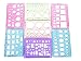 DrWriting 7 Bulk Stationary Tool Kit Complete Set for Kids School Sketch Master Template Plastic Geometric Shape Drawing Ruler 7 Pcs, Assorted Color