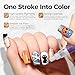 GELLAKTIK 12 Colors Nail Art Pens Set, 0.5mm Fine Tip Nail Art Markers Polish Pen for 3D Nail Art, Quick-Drying Acrylic Paint MarkerPen Drawing Painting Liner Brush for DIY Nail Art Manicure Tool