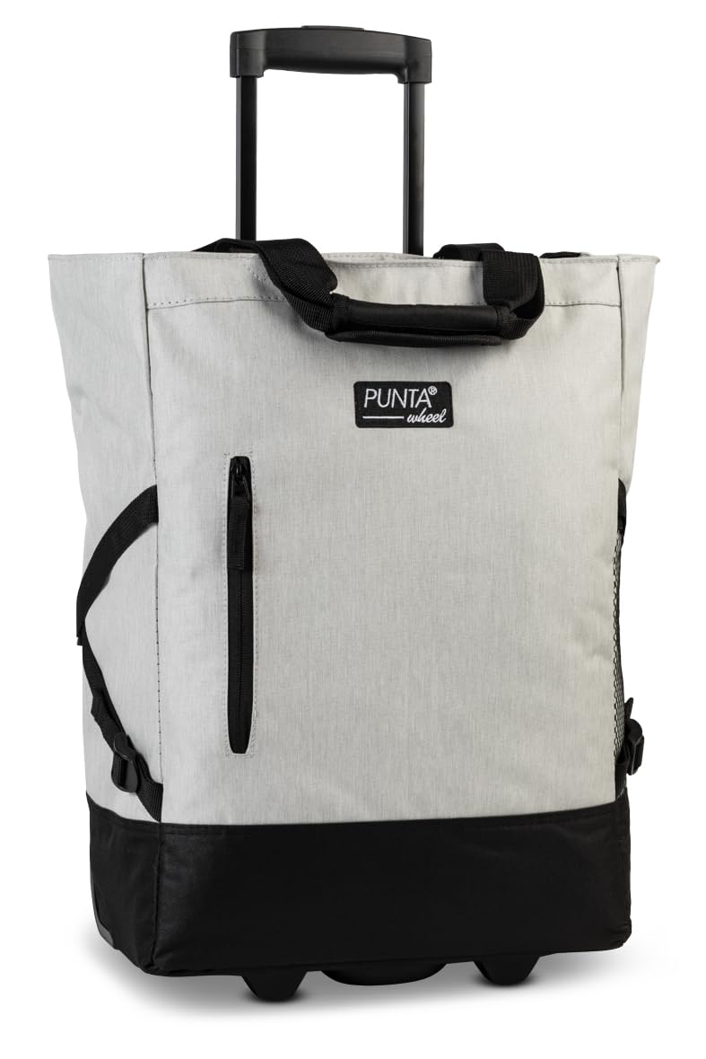 Punta Einkaufstrolley 33L Hellgrau | Skater-Rollen – leise & leichtgängig