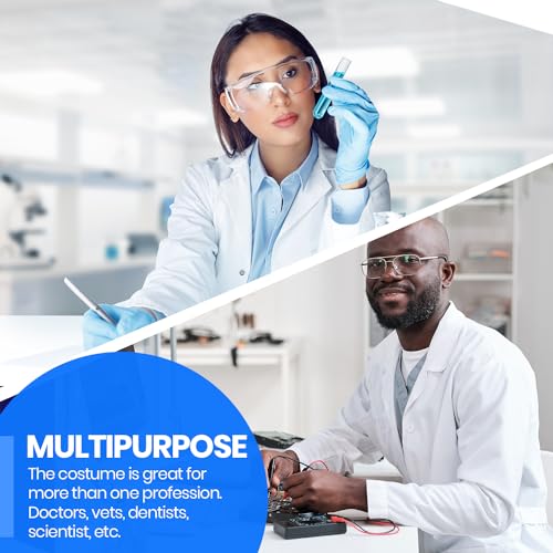 Dress Up America Lab Coat - Doctors White Lab Coat Costume for Adults - 3/4 Length Lightweight Lab Coats for Women and Men4