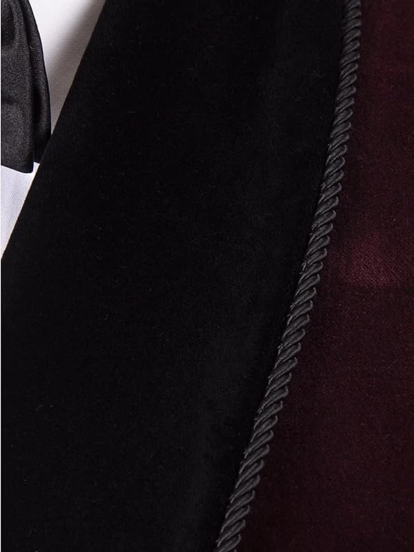 Men's Slim-Fit Solid Velvet Blazer Tuxedo Dinner Suit Jacket2
