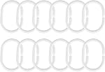 XTF2015 Clear Shower Curtain Liner, Heavyweight Waterproof Transparent Shower Curtain Liner with Hooks and Heavy Duty Magnets, 72 x 72 inches