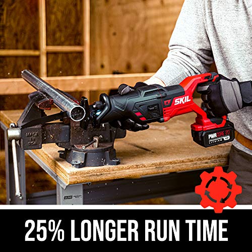Skil Pwr Core 20 Brushless 20V Reciprocating Saw Kit With 4.0Ah Battery, Pwr Jump Charger, And Pwrassist Usb Adapter - Rs5884-1A #TOP2