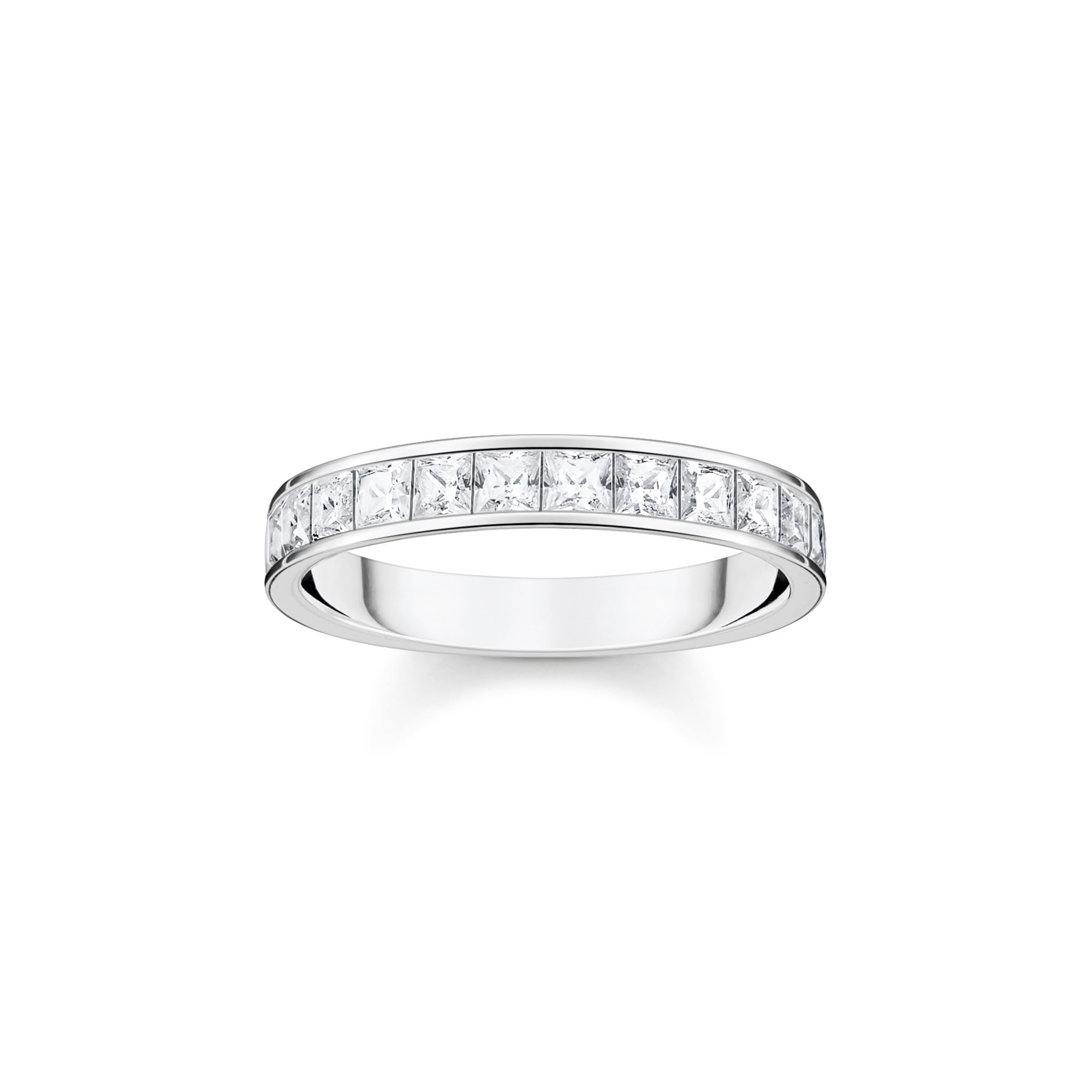 Thomas Sabo Sterling Silver Ring White Stones pavé Silver Recycled 925 Silver, Women, TR2358-051-14-52