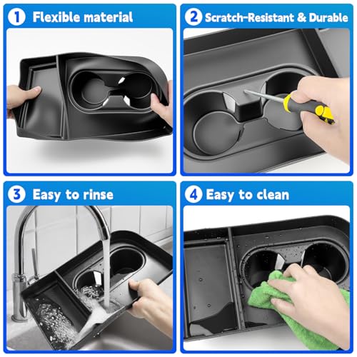 Organizador de Consola con Portavasos Compatible Ford F150 y F250-F550 miniatura 6