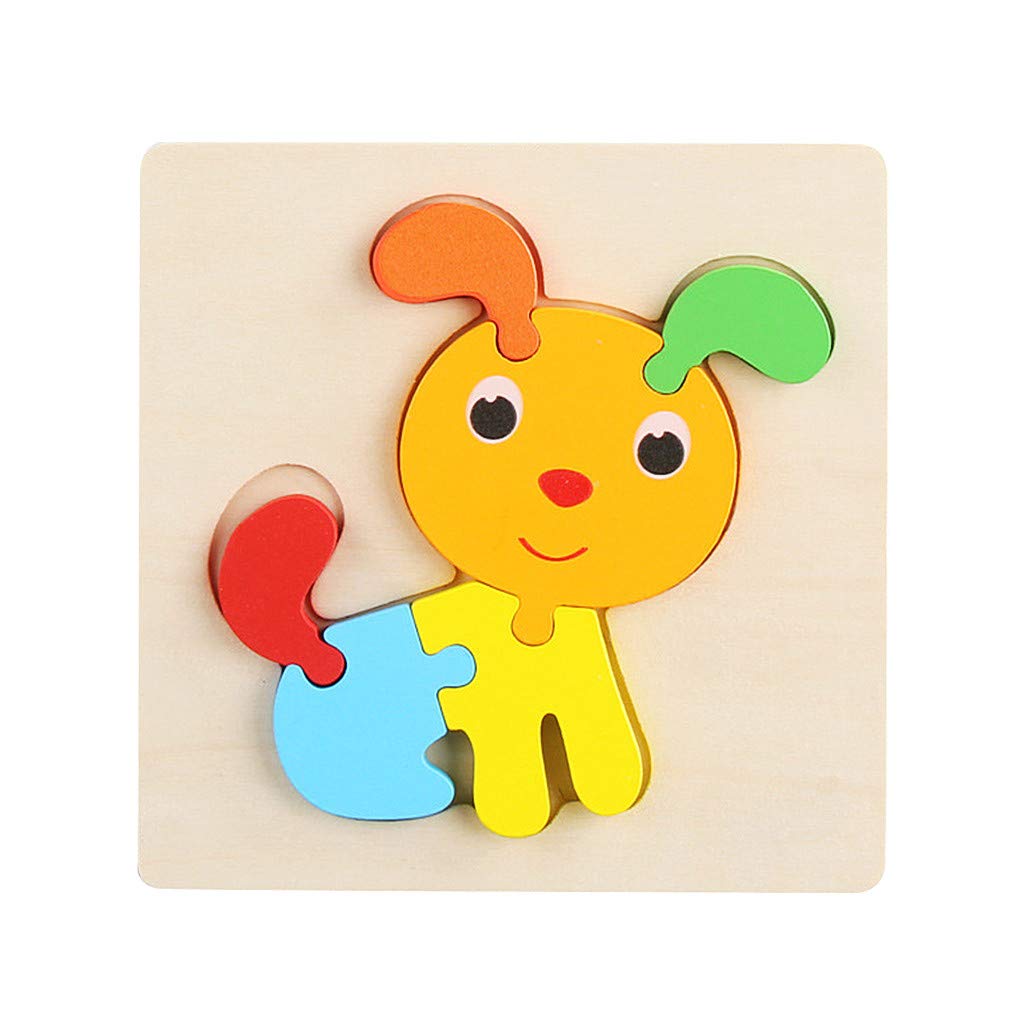 Anglewolf Wooden Puzzles for 3 Year Olds Jigsaw Puzzles for Children 8 Pack Jigsaw Puzzles for Kids Wooden Puzzles Kids Childrens Puzzles