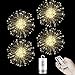 Produktbild Feuerwerk Lichter Weihnachten Halloween Deko mit 8 Modi Fernbedienung IP67 Wasserdicht Batteriebetrieben Feuerwerk Lichterkette Led Licht für Garten Hochzeit Indoor Outdoor Dekoration 4 Stücke