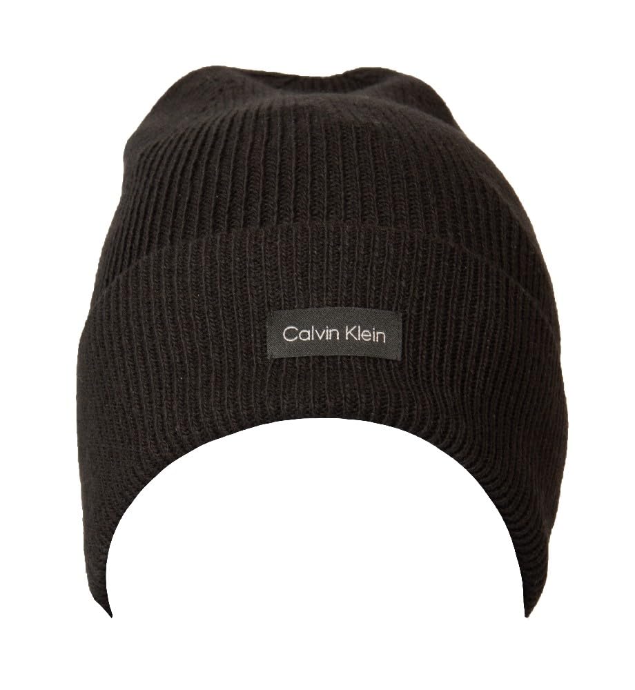 Calvin Klein Cappello CK Cuffia Berretto con Risvolto Articolo KK60K608519 Essential Knit Beanie