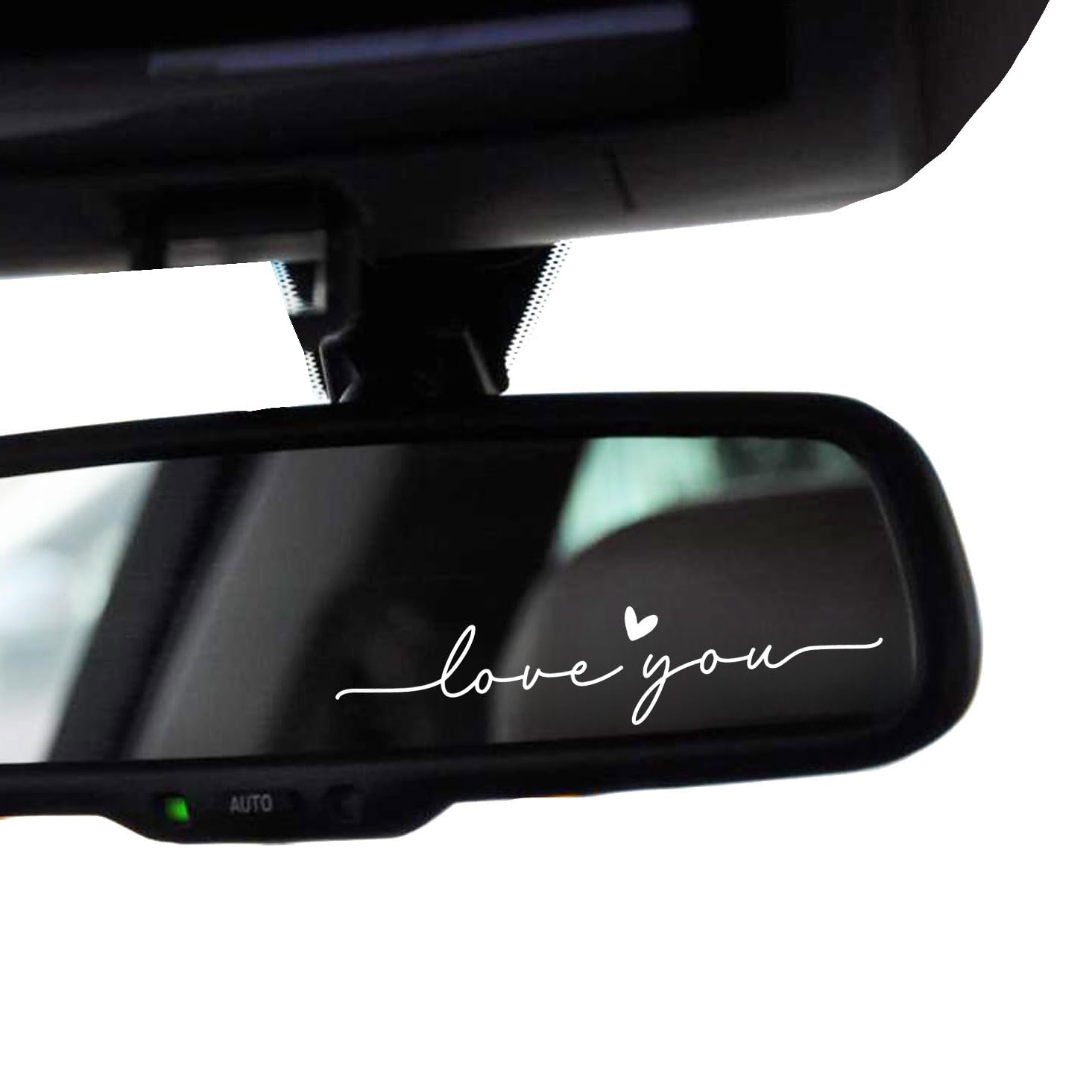 2 x Love You Rearview Mirror Decal Water Bottle Stickers Affirmation Reminder Sticker Laptop Bumper Sticker Tumbler Vinyl Sticker Car Mirror Decal New Car Decor (Love You, White)