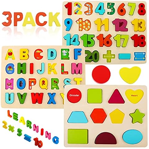 Voamuw Wooden Puzzles Set for Kids Cover