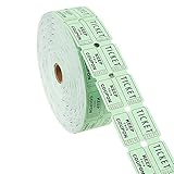 Raffle Tickets Roll - Double Roll of 2000-Count 50/50 Ticket Coupons, Green