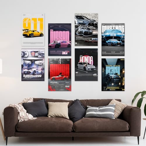 Wallgasm 8 Car Posters 8x12 inch 300 GSM Pack of 8 - Image 3