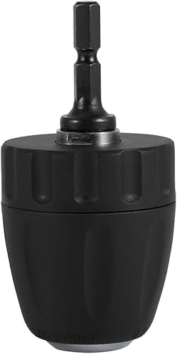 Portabrocas de 0.031-0.394 in sin llave con adaptador de mandril hexagonal de 1/4 pulgadas, herramienta de conversión profesional de liberación