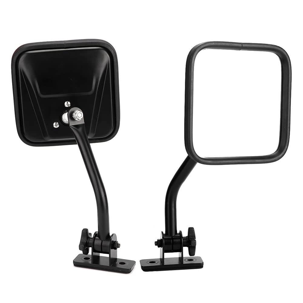 Specchietto Retrovisore Specchio Quadrato Resistente Agli Urti per JK 2007-2017, Specchietti Retrovisori Riflettenti Resistenti Alla Corrosione, Accessorio per Auto per Tutte le Condizioni