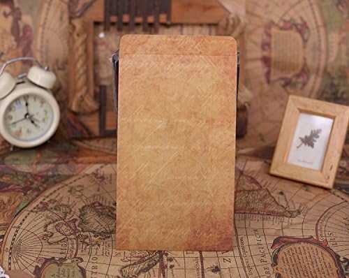 Brown Vintage Kraft Paper Envelopes,4.72 x 7.9 Inches,Pack of 25