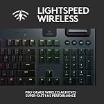 Logitech G915 LIGHTSPEED RGB Clavier de jeu mécanique, profil bas GL Commutateur de clé Clicky, LIGHTSYNC RGB, Avancé LIGHTSPEED Prise en charge sans fil et Bluetooth - Noir (Renewed)