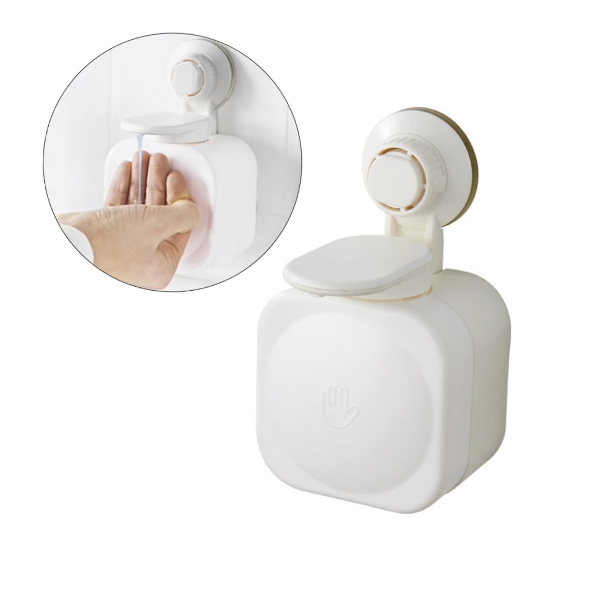 VINTORKY Space-Saving Wall-Mounted Soap Dispenser Plastic Cream Bottle Pump for Shampoo Body Wash