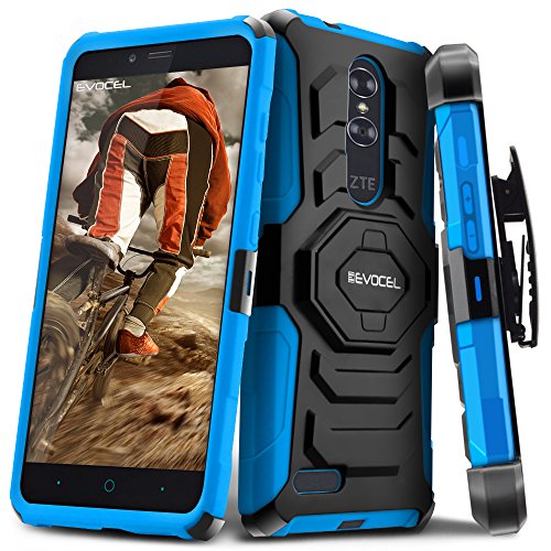 ZTE ZMAX PRO/ZTE Blade X Max Case, Evocel [New Generation Series] Belt Clip Holster, Kickstand, & Dual Layer for ZTE ZMAX PRO (Z981) / ZTE Carry/ZTE Blade X Max (Z983), Blue