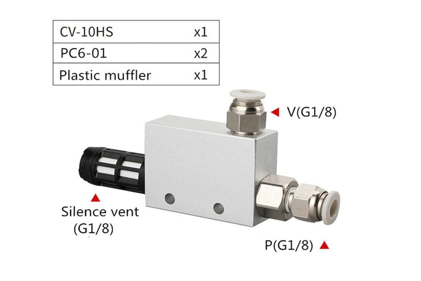 Vakuumgenerator, Abluft, Auswerfer, Druck, pneumatisch, ACV CV-10, 15, 20, 25HS, Vakuumventile zur Unterdruckregelung(CV10 W 6)