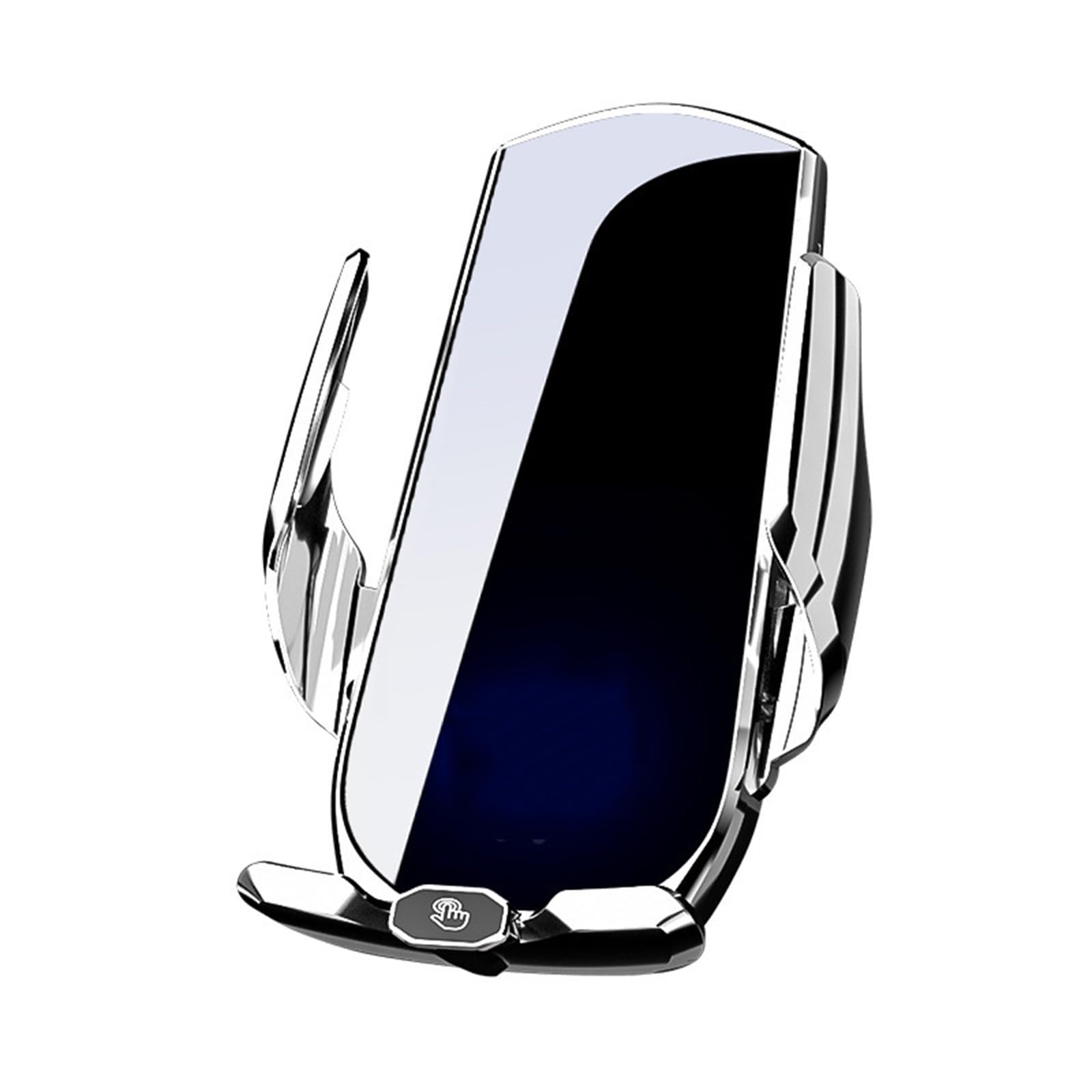 Zsshuihh Silver Car Phone Holder Wireless Charger For Peugeot 206/207 / 208/2008 Puretech/Gt Line/Bluehdi, Adjustable Mount Cradle 360° Rotation, Essential Car Accessories,
