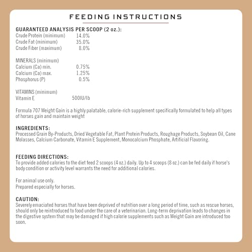 Formula 707 40807 Weight Gain Crumble Equine Supplement, 7Lb Bucket – Palatable, Calorie-Rich Nutritional Support For Hard-To-Keep And Senior Horses thumb #6