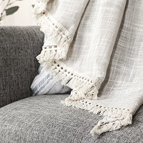 Beda Home Tassel Linen Textured Swag Curtain Valance For Farmhouses’ Kitchen; Light Filtering Rustic Short Swag Topper For Small Windows Bedroom Privacy Added Rod Pocket Design(Nature 36X36-2Pcs) #TOP4