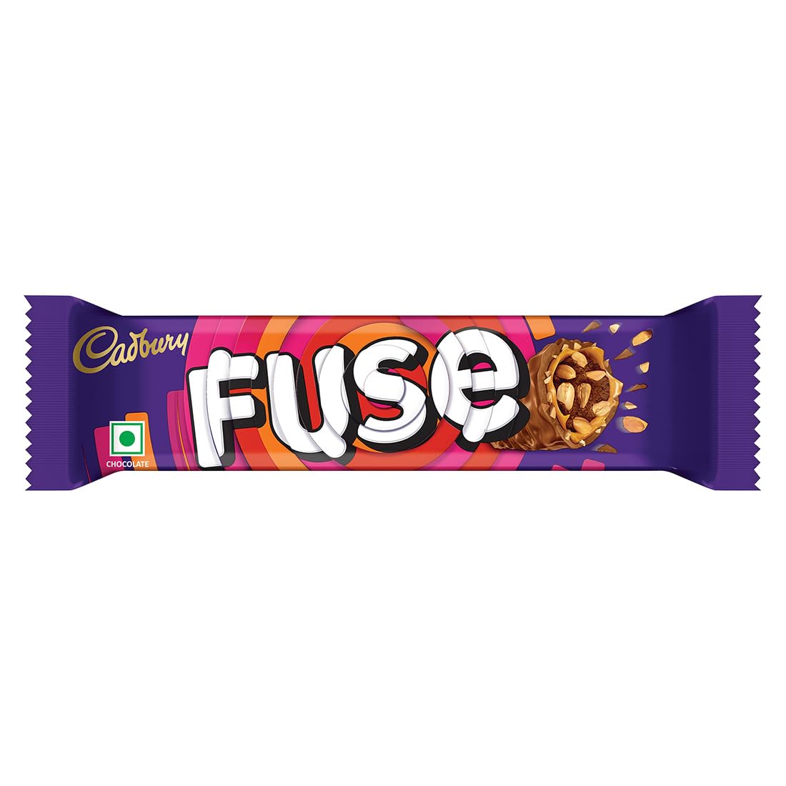 Cadbury Fuse Peanut & Caramel filled Chocolate Bar,43 Grams