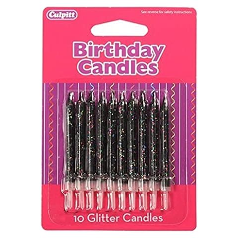 Culpitt Glitter Birthday Candles with Holders Cover