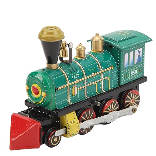 NOENNULL Wind Up Vintage Locomotive Train Retro Clockwork Spring for Collection, Xmas, Party, Birthday, Festival, Surprise, Memories